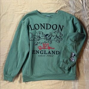Disney 101 Dalmatians Green Crewneck Sweater